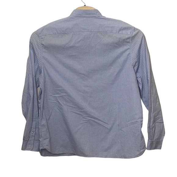 Lacoste 45 Slim Fit Button Down 100% Cotton Pockets Blue Check - Picture 7 of 7